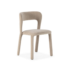 Chaise PALMA - Toile piquée - Crème