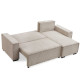 Canapé convertible HALDA - Maille côtelée Beige