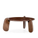 Table basse NASSAU - Bois de noyer massif - 80 cm