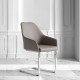 Fauteuil ORA Cuir - Taupe