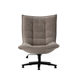 Fauteuil pivotant SWING - Toile chenille Taupe
