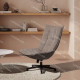 Fauteuil pivotant SWING - Toile chenille Taupe
