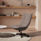 Fauteuil pivotant SWING - Toile chenille Taupe