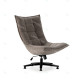 Fauteuil pivotant SWING - Toile chenille Taupe