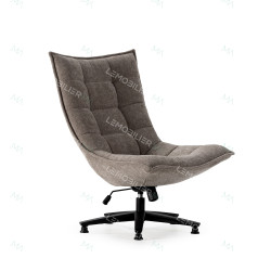 Fauteuil pivotant SWING - Toile chenille Taupe