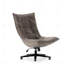Fauteuil pivotant SWING - Toile chenille Taupe