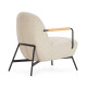 Fauteuil OLAF - Bouclette sable, chêne & acier