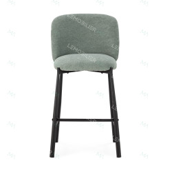 Tabouret de bar HIZY - Toile piquée Pastel Mint