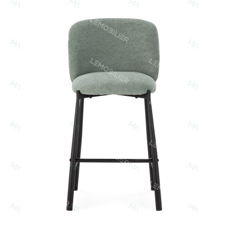 Tabouret de bar HIZY - Toile piquée Pastel Mint