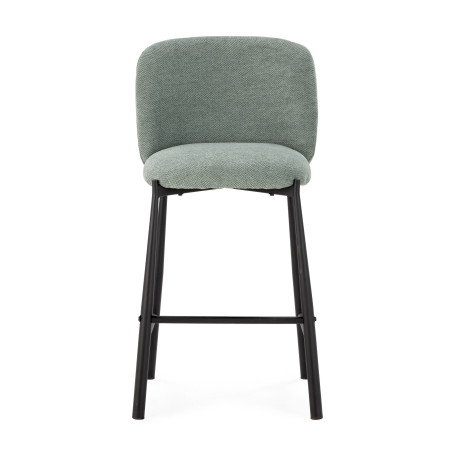 Tabouret de bar HIZY - Toile piquée Pastel Mint