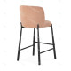 Tabouret de bar HIZY - Toile piquée Pastel Corail
