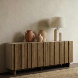 Buffet CADENZA - Chêne cendré & Crème - 180 cm