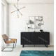 Buffet TATAOUI - Full Black à façades sculptées - 150 cm