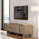 Meuble TV TOSCA - Chêne miel - 3 portes 2 tiroirs - 180 cm
