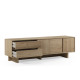 Meuble TV TOSCA - Chêne miel - 3 portes 2 tiroirs - 180 cm