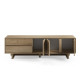 Meuble TV TOSCA - Chêne miel - 3 portes 2 tiroirs - 180 cm