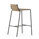 Tabouret de bar MARSALA - Cordage naturel tressé & Acier noir