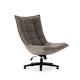 Fauteuil pivotant SWING - Toile chenille Taupe