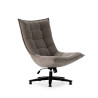 Fauteuil pivotant SWING - Toile chenille Taupe