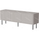 Meuble TV MAKAL - Taupe à façades cannelées - 160 cm