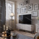 Meuble TV MAKAL - Taupe à façades cannelées - 160 cm
