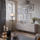 Buffet MAKAL - Taupe à façades cannelées - 200 cm