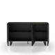 Buffet TATAOUI - Full Black à façades sculptées - 150 cm
