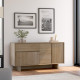 Buffet TOSCA - Chêne miel naturel - 3 portes 1 tiroir - 146 cm