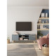 Meuble TV PISCO - Chêne & Laque vert de gris - 140 cm
