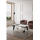 Table basse ARCA - Pierre marbrée blanche - 120 cm