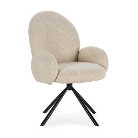 Fauteuil pivotant CLEO - Crème