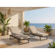 Salon outdoor MILOS modulable - Aluminium anthracite & toile taupe