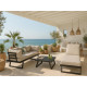 Salon outdoor MILOS modulable - Aluminium anthracite & toile taupe