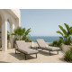 Salon outdoor MILOS modulable - Aluminium anthracite & toile taupe