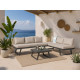 Salon outdoor MILOS modulable - Aluminium anthracite & toile taupe