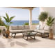 Salon outdoor MILOS modulable - Aluminium anthracite & toile taupe