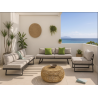 Salon outdoor MILOS modulable - Aluminium anthracite & toile taupe