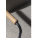 Fauteuil OLAF - Bouclette sable, chêne & acier
