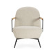Fauteuil OLAF - Bouclette sable, chêne & acier