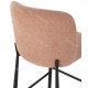 Tabouret de bar HIZY - Toile piquée Pastel Corail