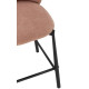 Tabouret de bar HIZY - Toile piquée Pastel Corail