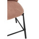 Tabouret de bar HIZY - Toile piquée Pastel Corail