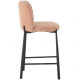 Tabouret de bar HIZY - Toile piquée Pastel Corail