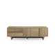 Meuble TV TOSCA - Chêne miel - 3 portes 2 tiroirs - 180 cm