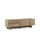 Meuble TV TOSCA - Chêne miel - 3 portes 2 tiroirs - 180 cm
