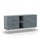Buffet PISCO - Chêne & Laque vert de gris - 165 cm