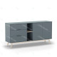 Buffet PISCO - Chêne & Laque vert de gris - 165 cm