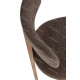Chaise OLINA - Bois de chêne massif & toile brune