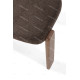Chaise OLINA - Bois de chêne massif & toile brune