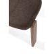 Chaise OLINA - Bois de chêne massif & toile brune